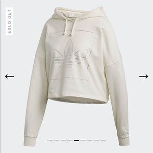 Adidas original rhinestone cropped hoodie & pants